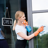 Storefront and Display Case Cleaning